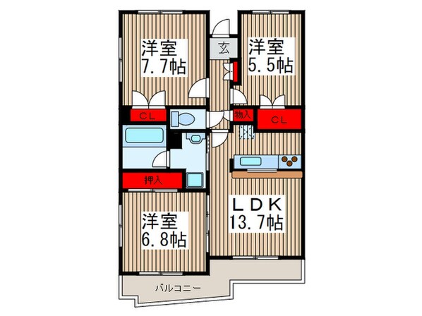 アステリ与野本町弐番館の物件間取画像